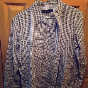 Purple checkered button down